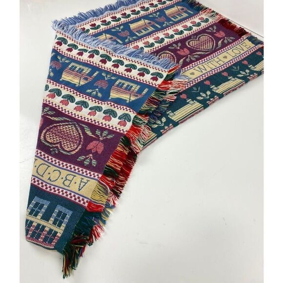 Happiness Is A Home Filled With Love Tapestry Throw Blanket 48x56 Handmade AI130 - Picture 4 of 6